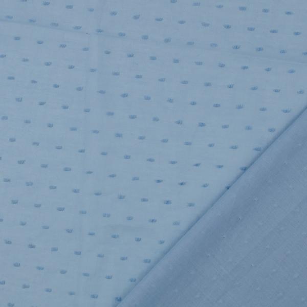 Dobby Voile - uni, bleu
